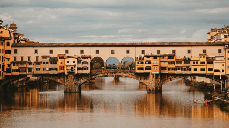Romantic holiday ideas tuscany. ponte vecchio italy florence